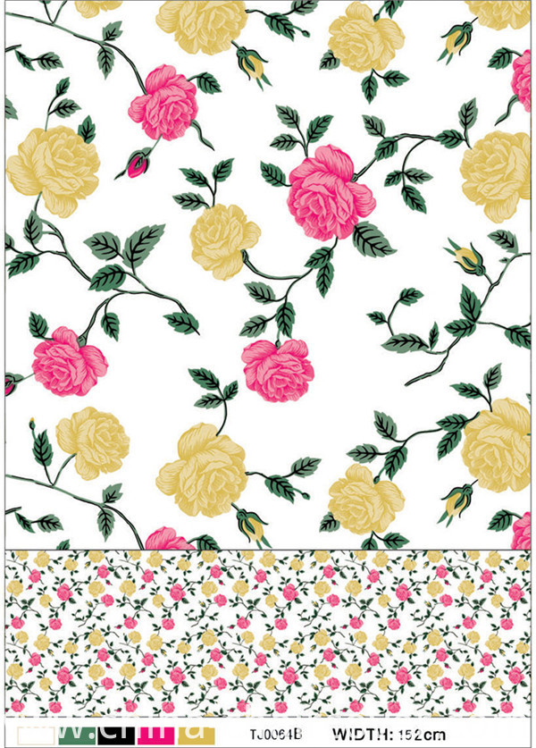 PVC Printed Pattern Style Tablecloth with Backing (TJD110)